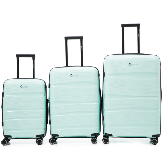 Pack x3 Maletas Kippi Wavy Aqua (S + M + L)