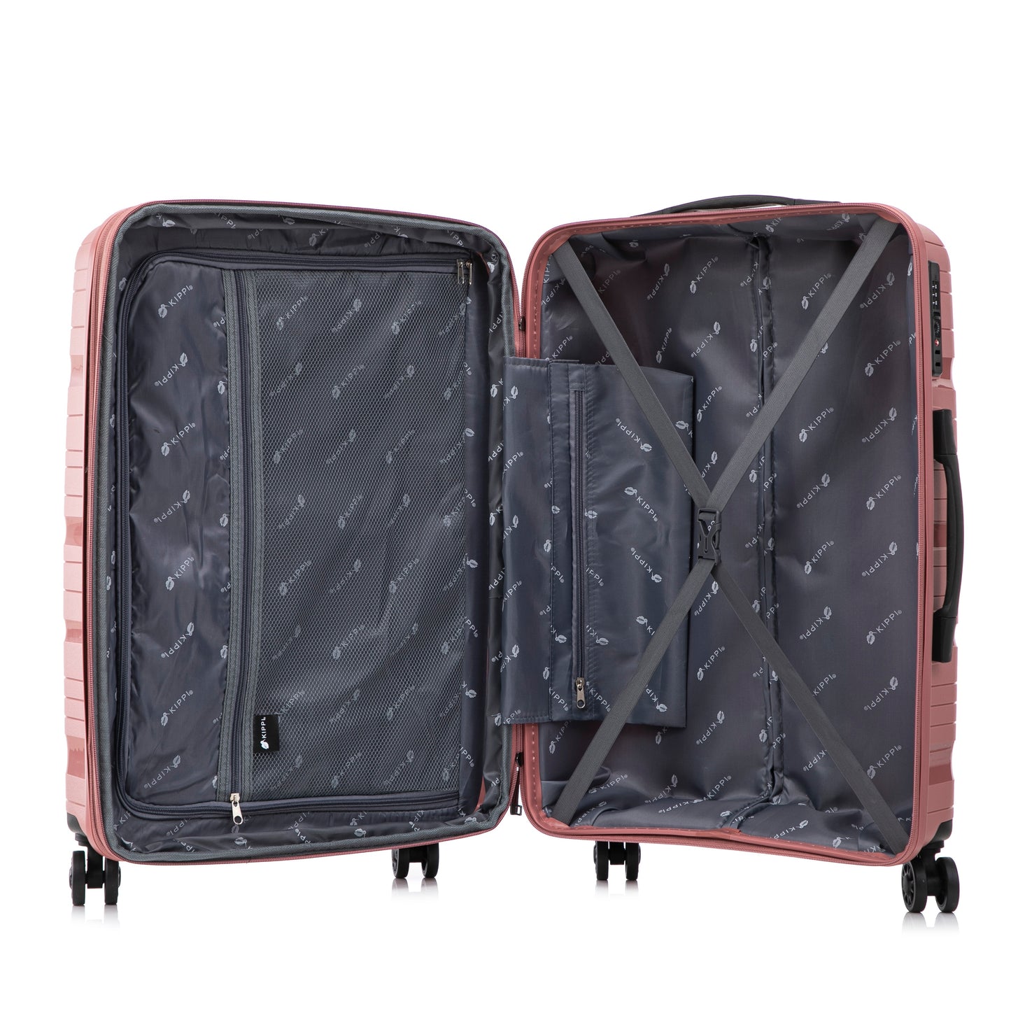 Pack x3 Maletas Kippi Wavy Rose Gold (S + M + L)