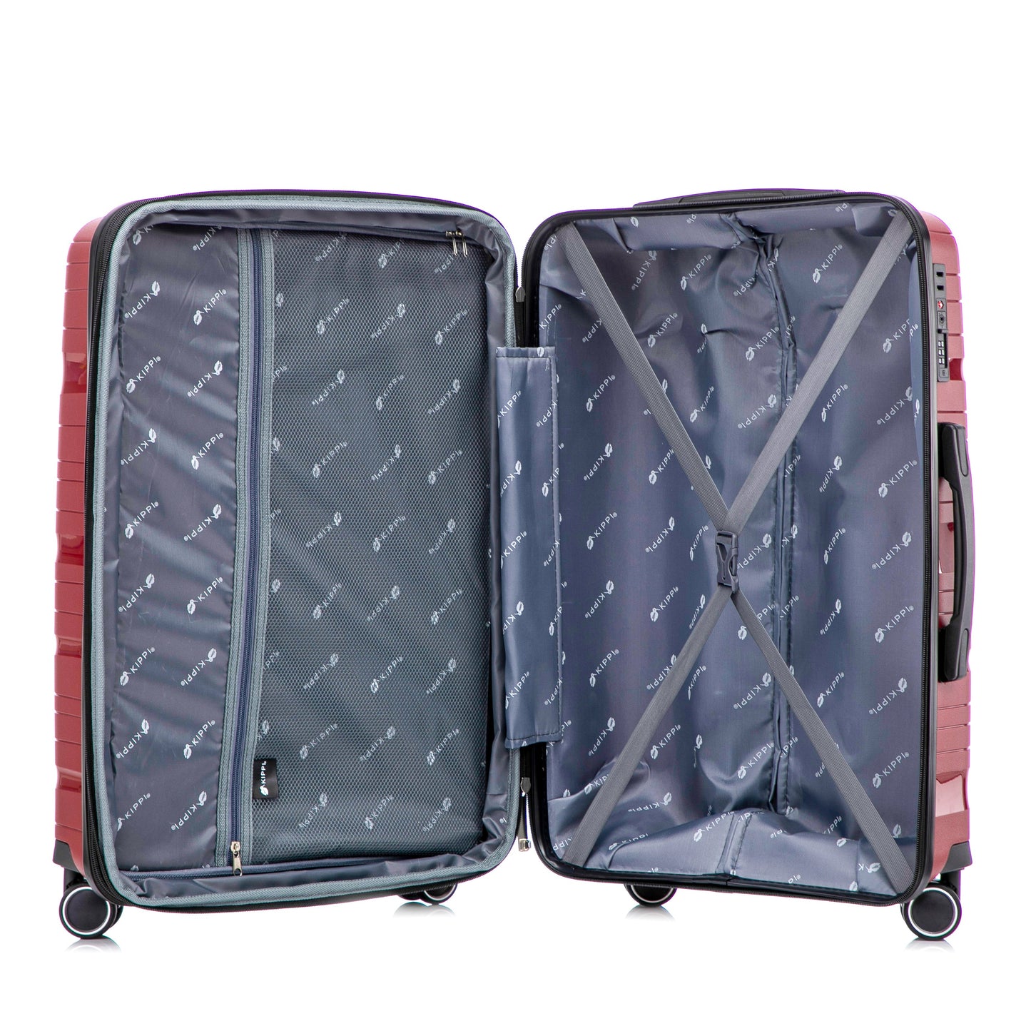 Pack 2x Maleta cabina + grande (S+L) Kippi Wavy Burdeo