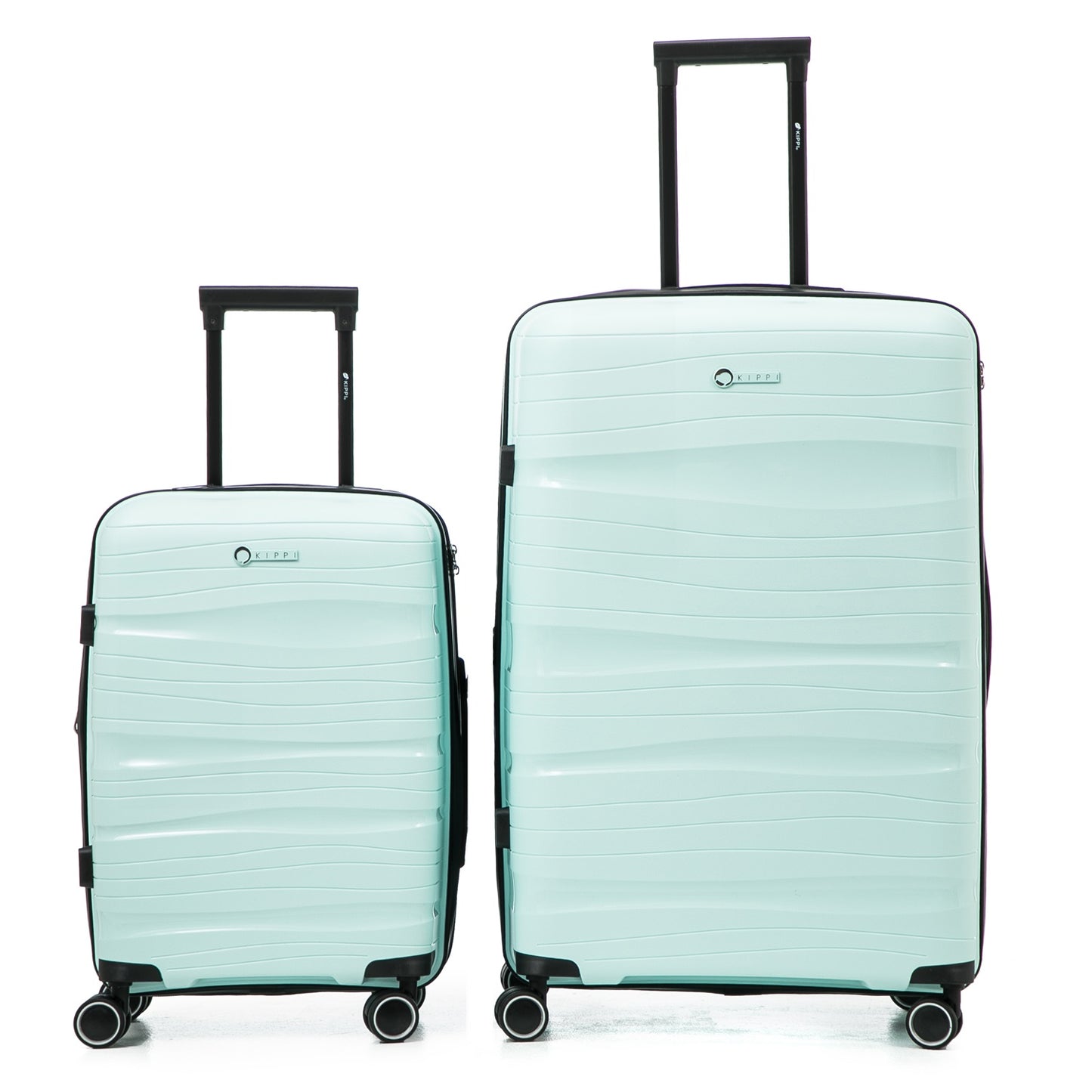 Pack 2x Maleta cabina + grande (S+L) Kippi Wavy Aqua