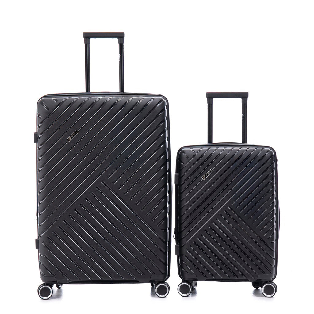 Pack 2x Maleta cabina + grande (S+L) Kippi Auckland Black