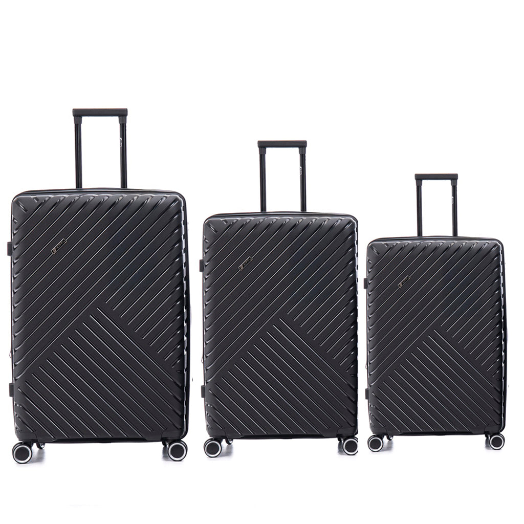 Pack x3 Maletas Kippi Auckland Black (S + M + L)