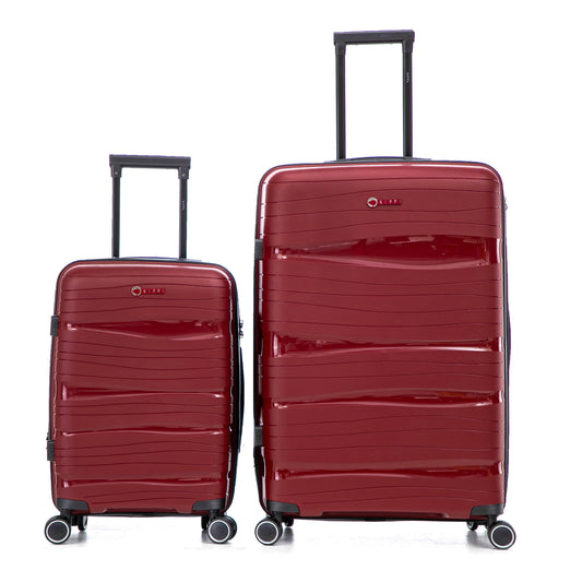 Pack 2x Maleta cabina + grande (S+L) Kippi Wavy Burdeo