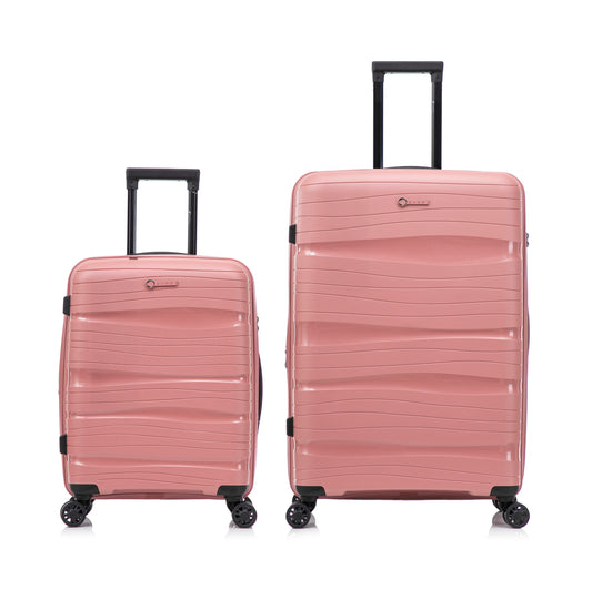 Pack 2x Maleta cabina + grande (S+L) Kippi Wavy Rose Gold