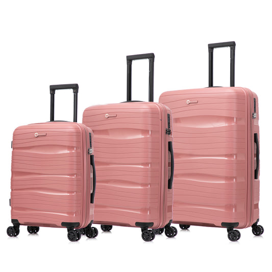 Pack x3 Maletas Kippi Wavy Rose Gold (S + M + L)