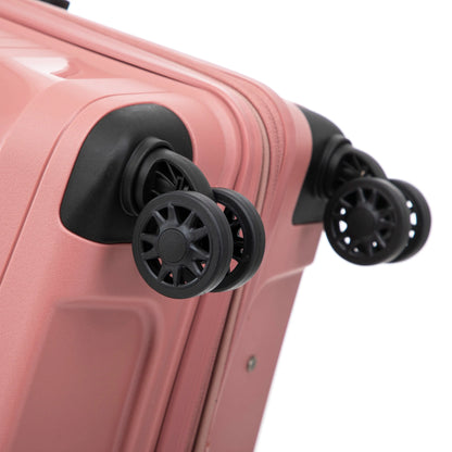 Maleta cabina rosada agua para viajar 8 ruedas soft track