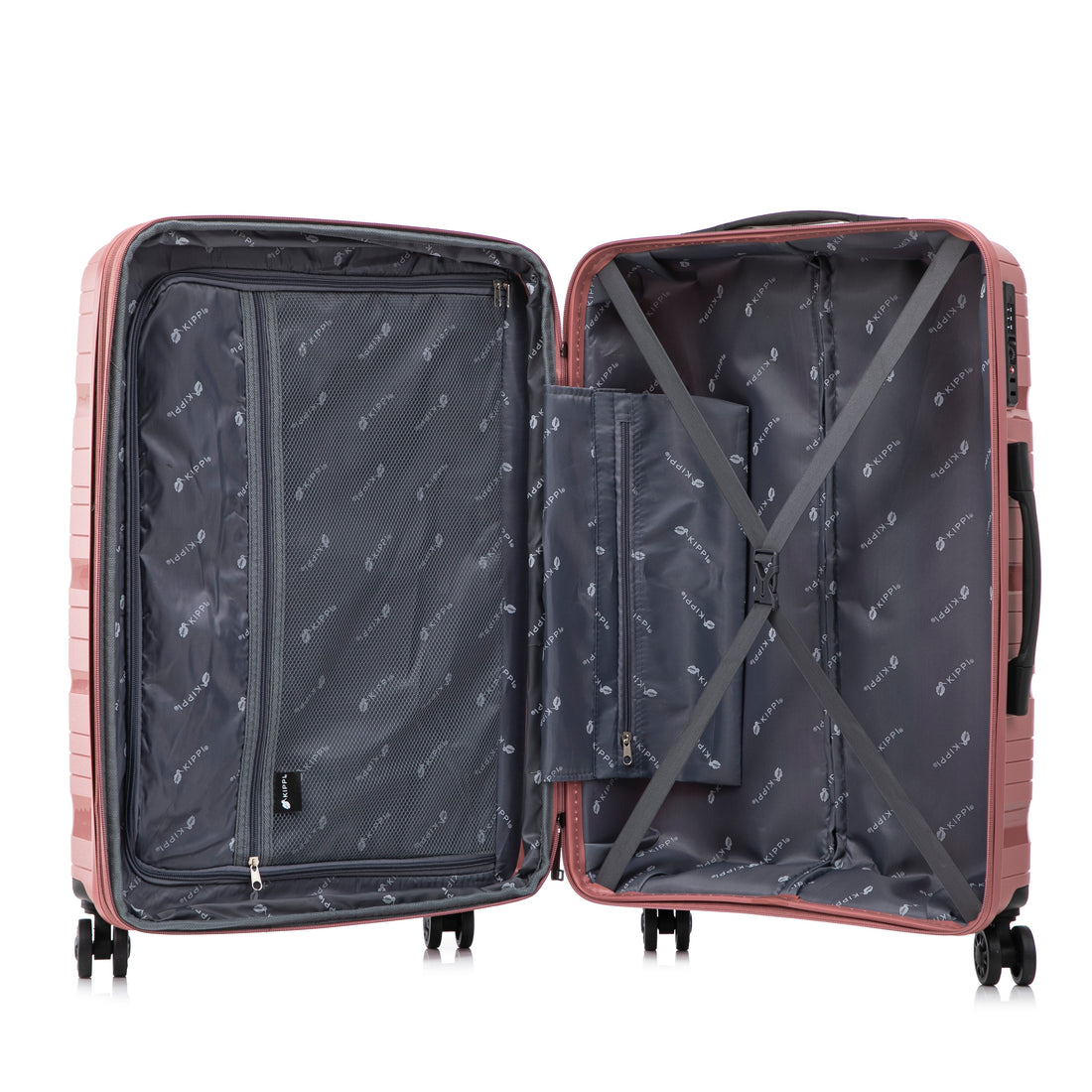 Maleta cabina rosada agua para viajar interior amplio