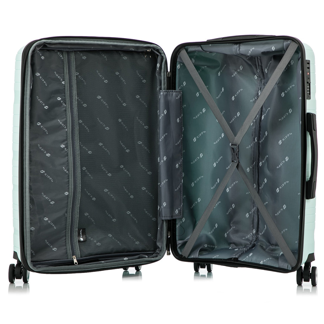 Maleta cabina verde agua para viajar interior amplio