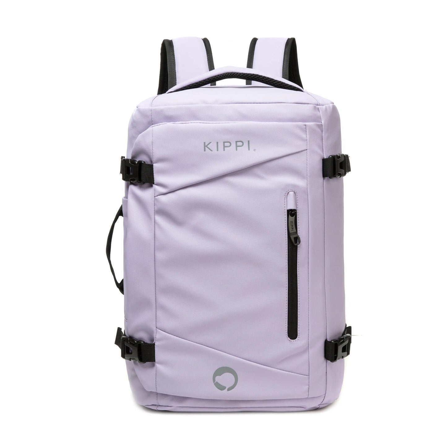 Mochila de viaje purple con varios bolsillos
