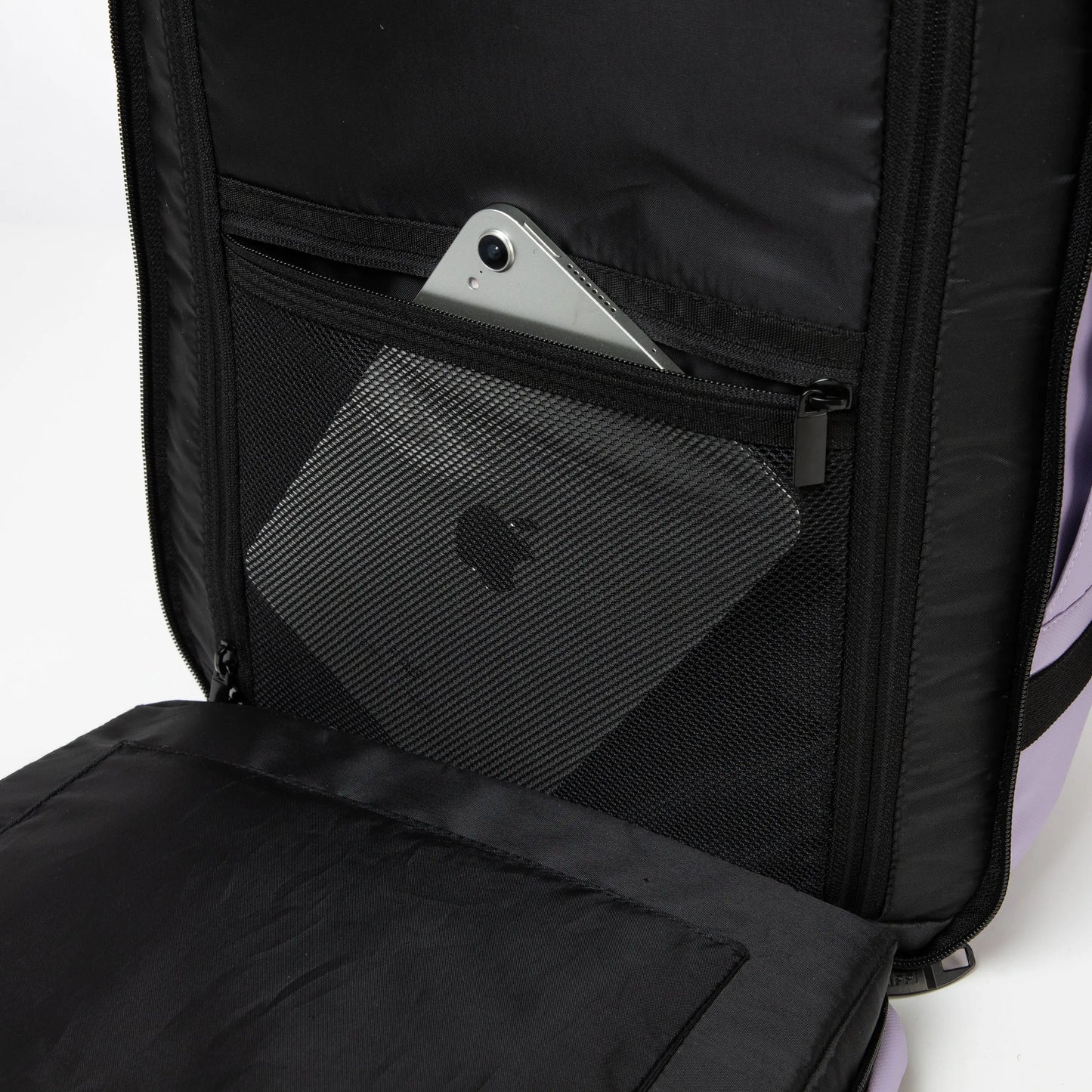 Mochila de viaje purple con protección para tablets