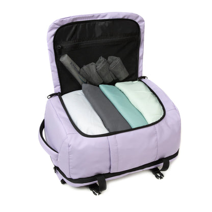 Mochila de viaje purple amplia para ropa