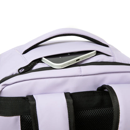 Mochila de viaje purple amplia y segura