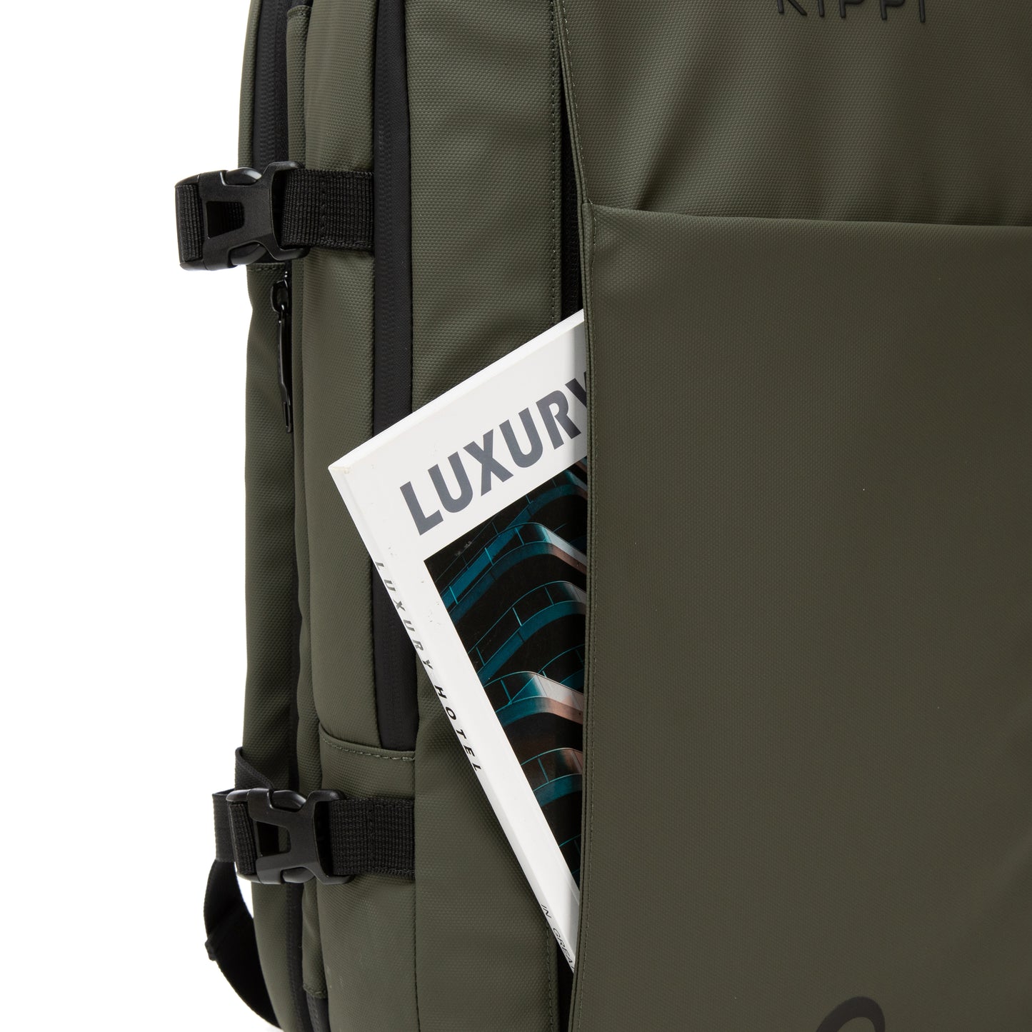 Mochila Cabina Expandible Kippi repelente al Agua - DarkGreen