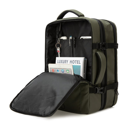 Mochila Cabina Expandible Kippi repelente al Agua - DarkGreen