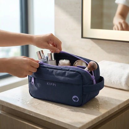 Cosmetiquero travel Kippi Navy Purple