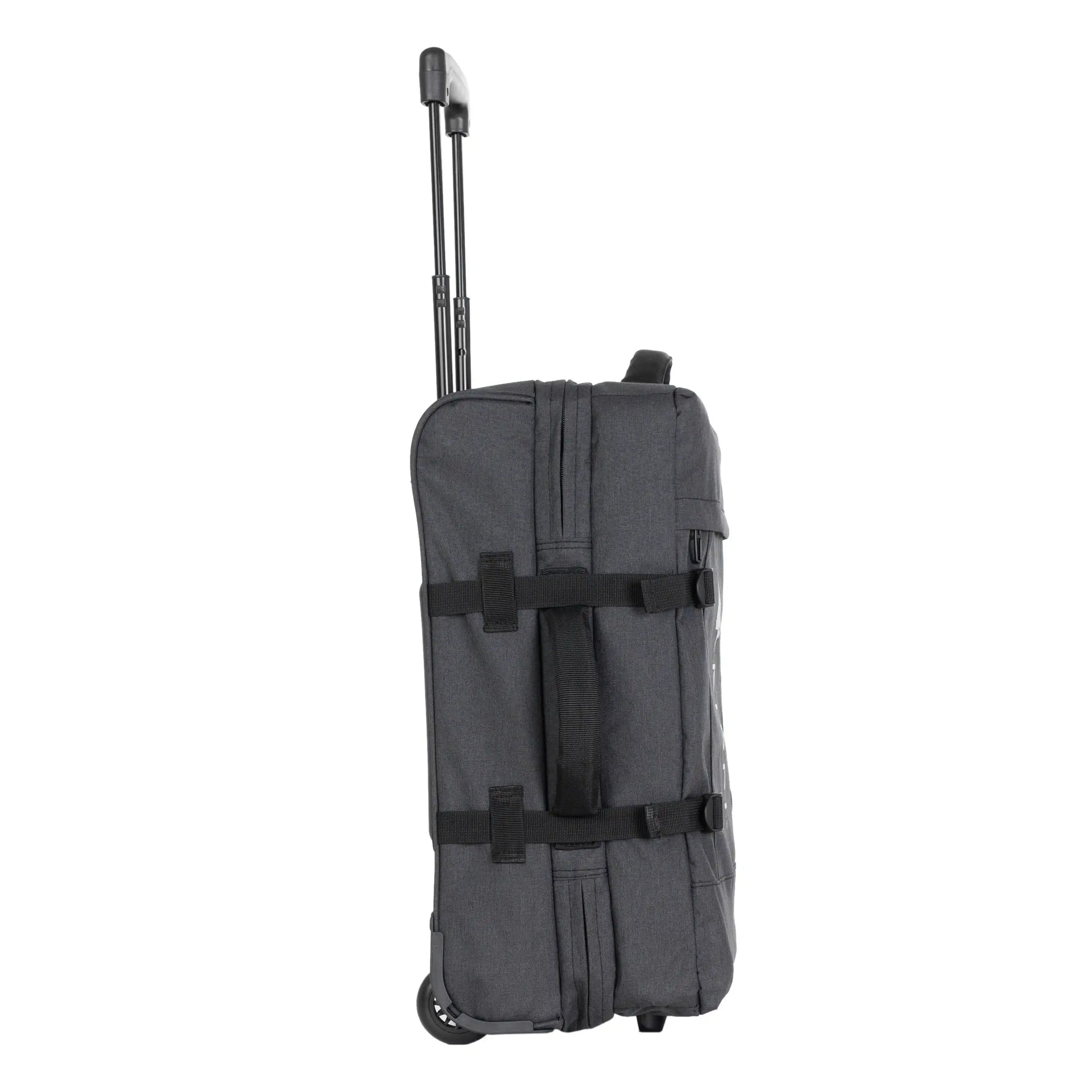 Maleta cabina de tela negra para viajar con ruedas