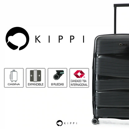 Maleta Cabina Kippi Wavy Black