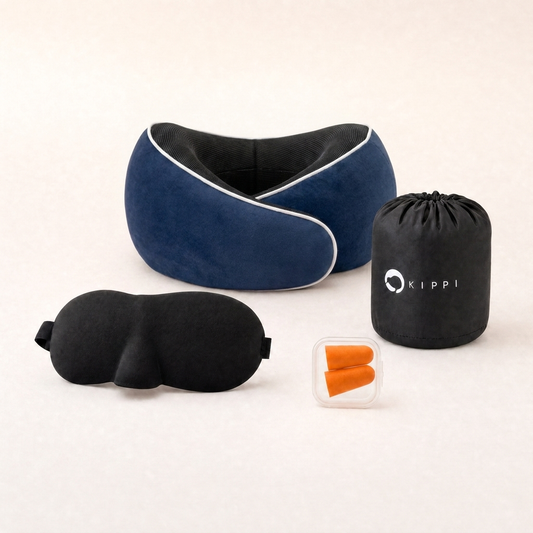 Kit de viaje Memory Foam Kippi - Azul