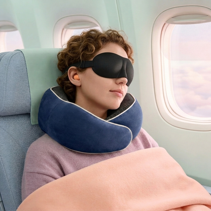 Kit de viaje Memory Foam Kippi - Azul