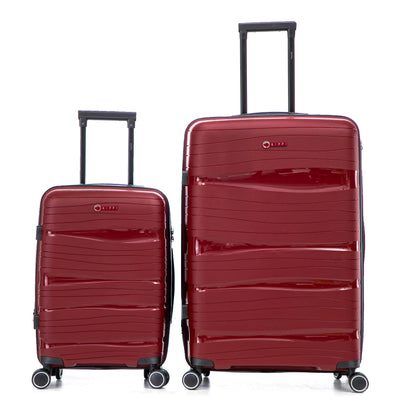 Pack 2x Maleta cabina + grande (S+L) Kippi Wavy Burdeo